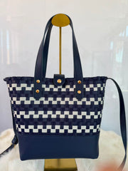 Tall Woven Shoulder Tote Bag (Multi-color)