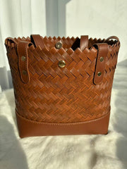 Tall Woven Shoulder Tote Bag (Multi-color)