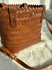 Tall Woven Shoulder Tote Bag (Multi-color)