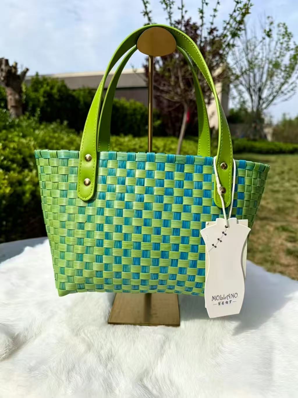New Woven Single-Shoulder Tote Bag